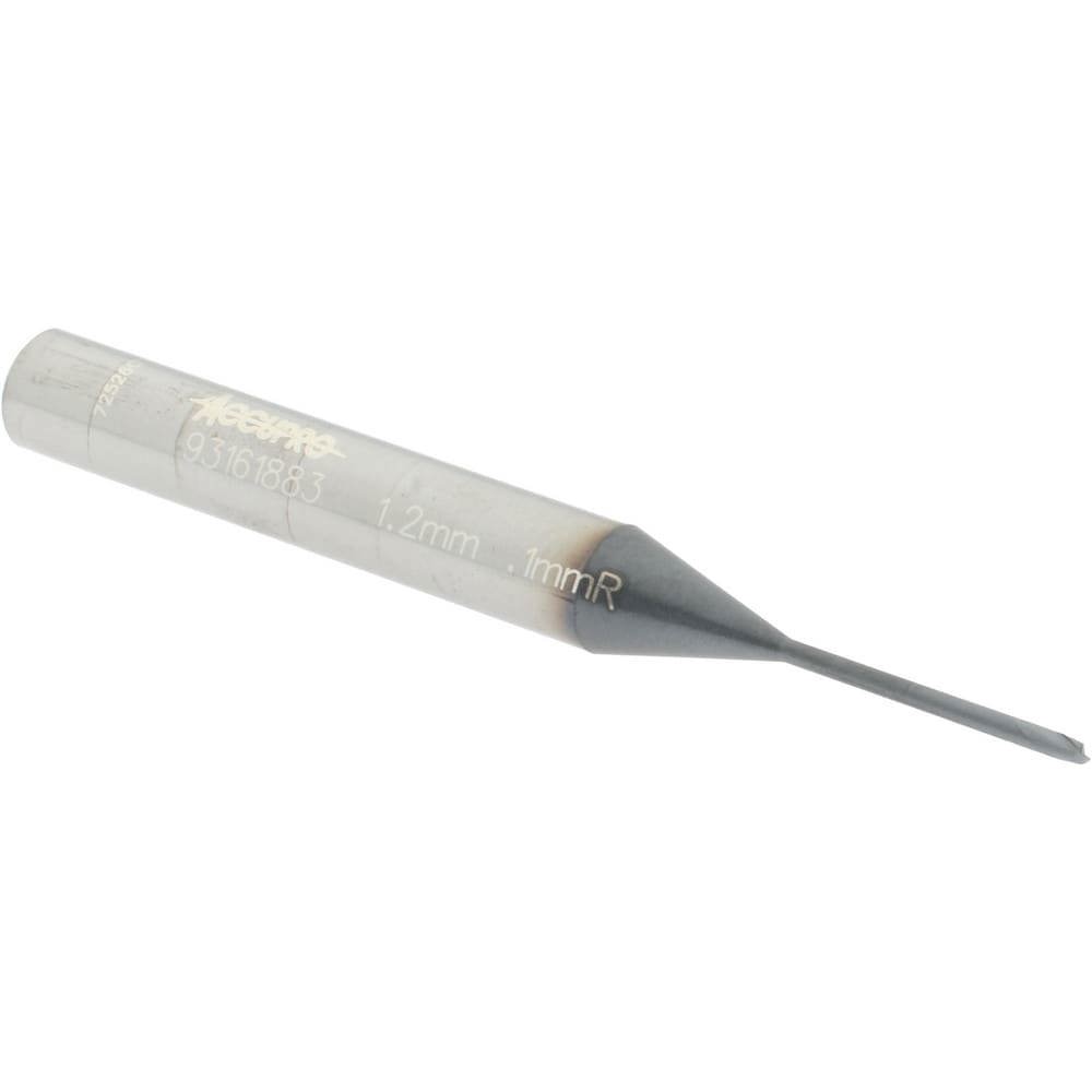 Corner Radius End Mill: 1.2 mm Dia, 1.2