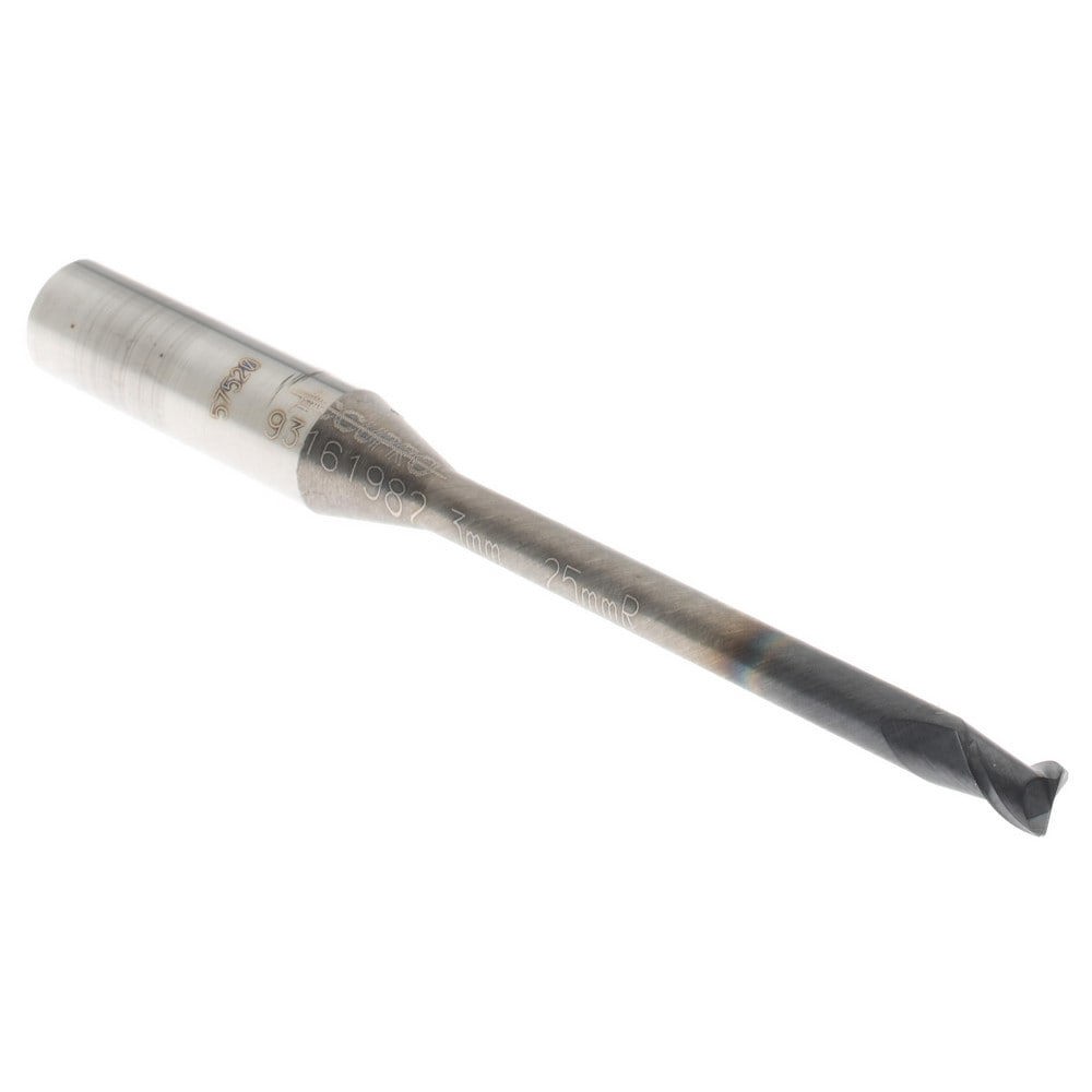 Corner Radius End Mill: 3 mm Dia, 3 mm L