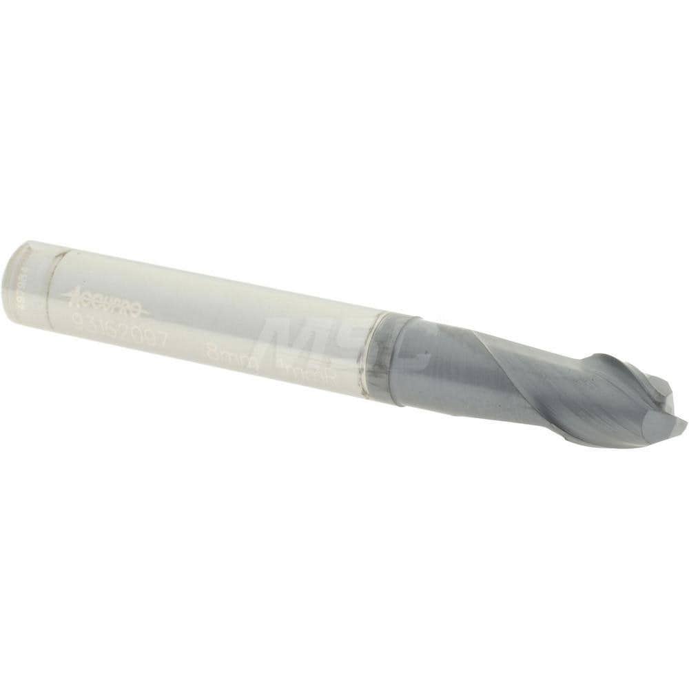 Corner Radius End Mill: 8 mm Dia, 8 mm L
