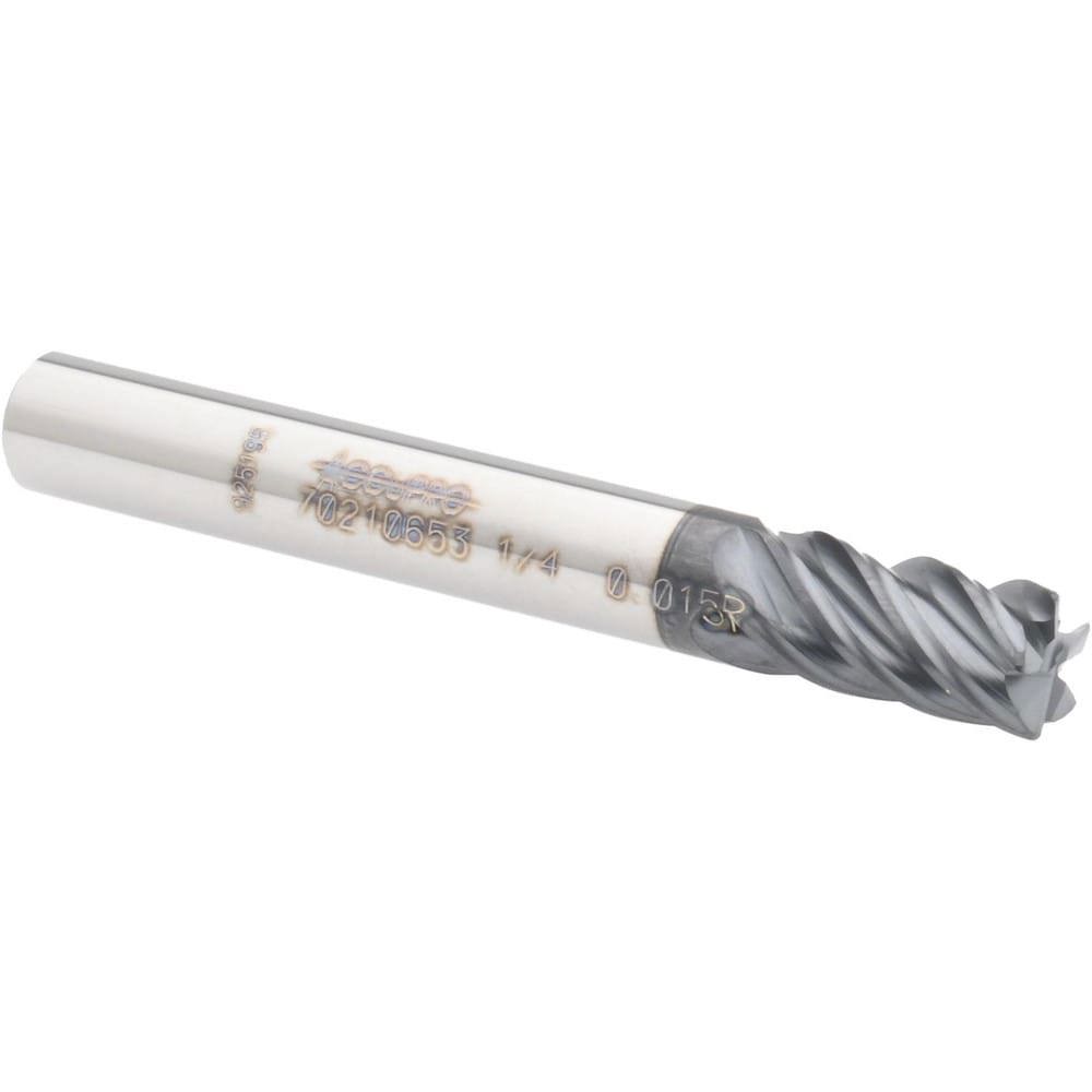Corner Radius End Mill: 1/4