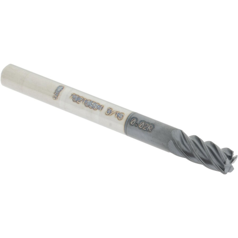 Corner Radius End Mill: 3/16