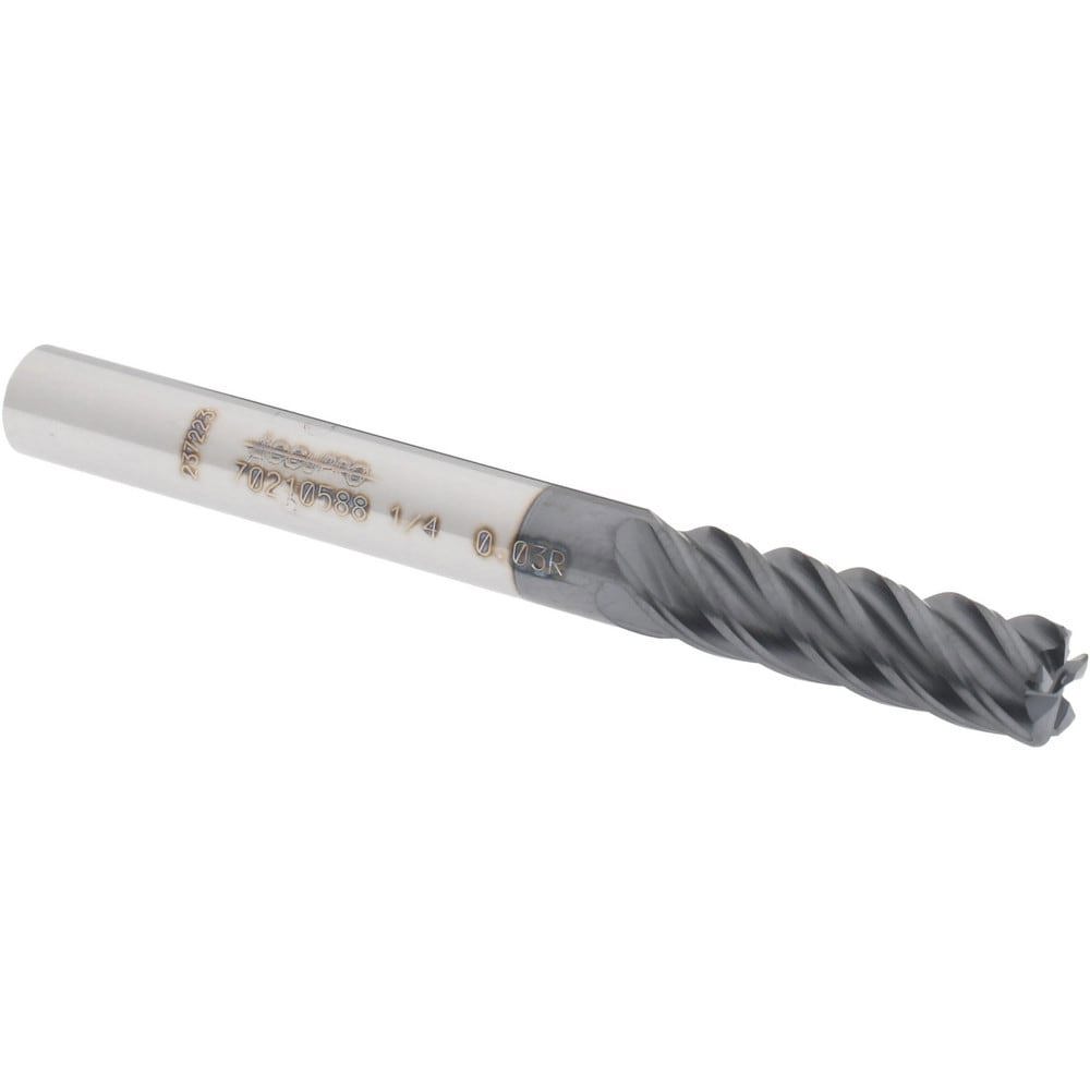 Corner Radius End Mill: 1/4