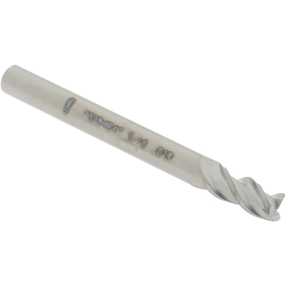 Corner Radius End Mill: 3/16