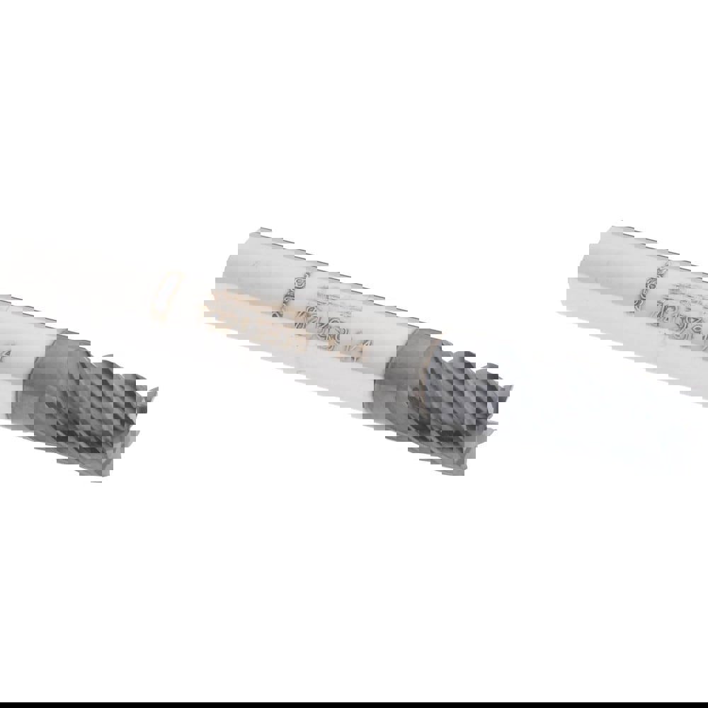 Square End Mill: 1/4'' Dia, 3/8'' LOC, 1/4'' Shank Dia, 2'' OAL, 5 Flutes, Solid Carbide