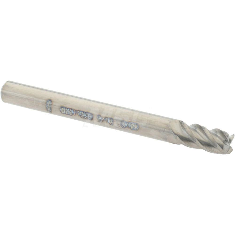 Corner Radius End Mill: 3/16