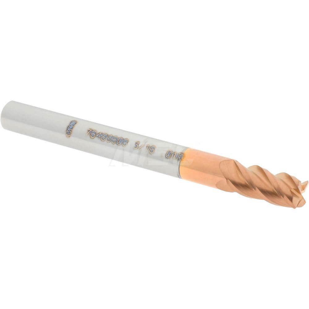 Corner Radius End Mill: 3/16