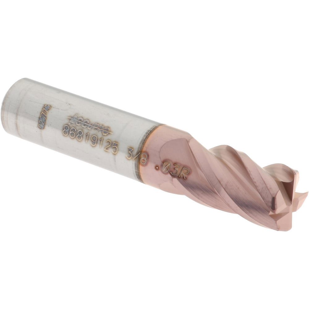 Corner Radius End Mill: 3/8
