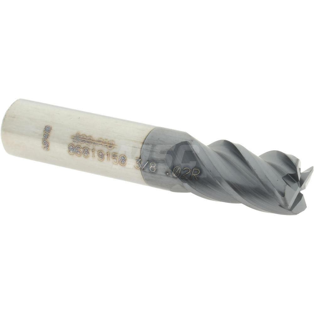 Corner Radius End Mill: 3/8
