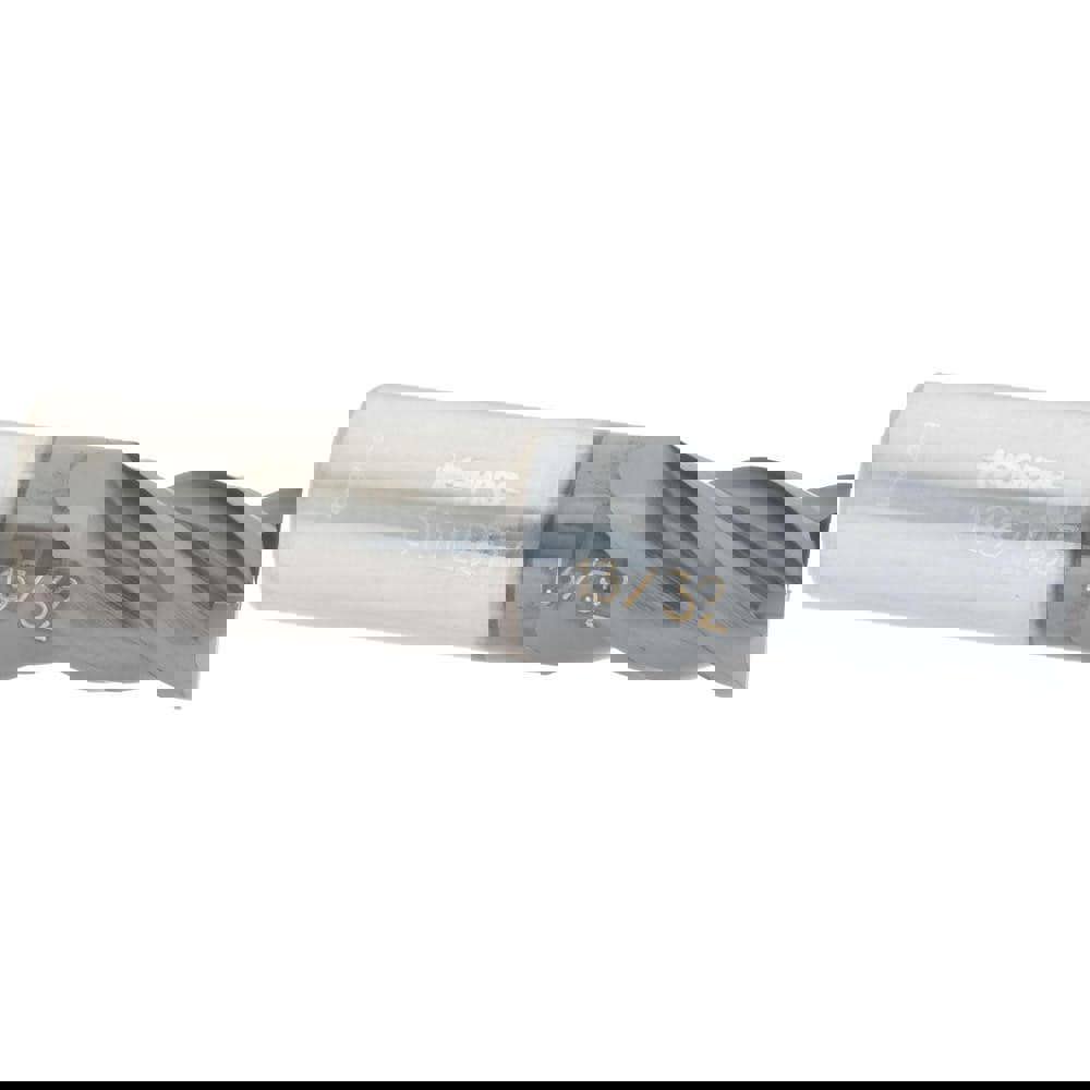 Square End Mill: 13/32'' Dia, 5/8'' LOC, 7/16'' Shank Dia, 2'' OAL, 4 Flutes, Solid Carbide