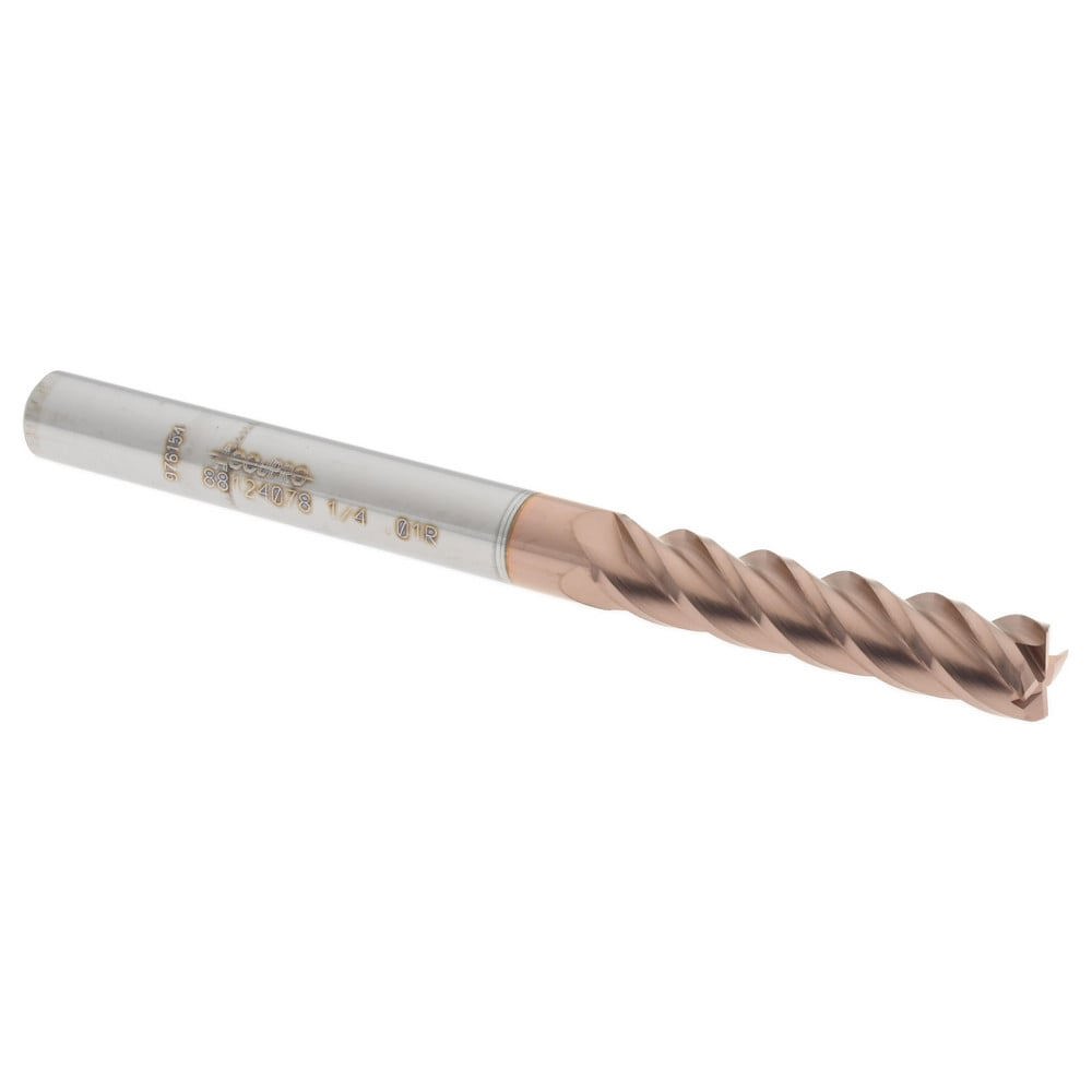 Corner Radius End Mill: 1/4