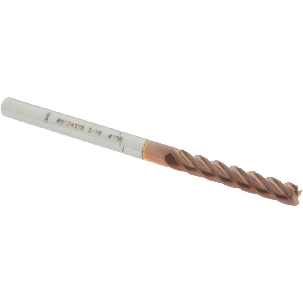 Corner Radius End Mill: 3/16