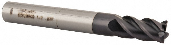 Corner Radius End Mill: 1/2