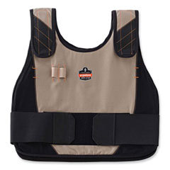 Cooling Vests; Cooling Technology: Phase Change Vest ; Breakaway: No ; Expandable: Yes ; Size: Small; Medium ; Color: Khaki ; Maximum Cooling Time (Hours): 4