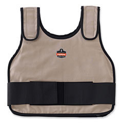 Cooling Vests; Cooling Technology: Phase Change Vest ; Breakaway: No ; Expandable: Yes ; Size: Large; X-Large ; Color: Khaki ; Maximum Cooling Time (Hours): 4