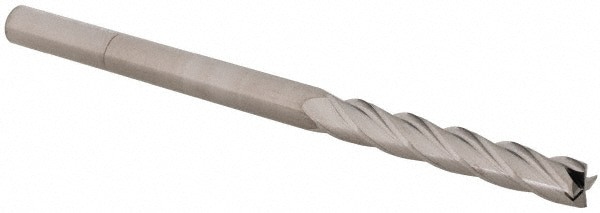 Square End Mill: 4.00 mm Dia, 25.00 mm LOC, 4 Flute, Solid Carbide