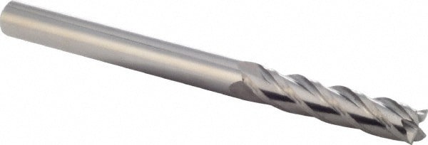 Square End Mill: 6.00 mm Dia, 30.00 mm LOC, 4 Flute, Solid Carbide