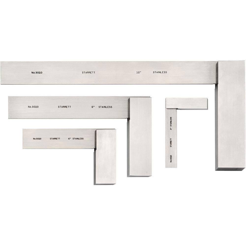 4 Piece, 1-31/32, 2-31/32, 3-29/32, 6-7/8 Inch Base Length, 2-31/32, 3-31/32, 5-29/32, 12-1/32 Inch Blade Length, Square Set