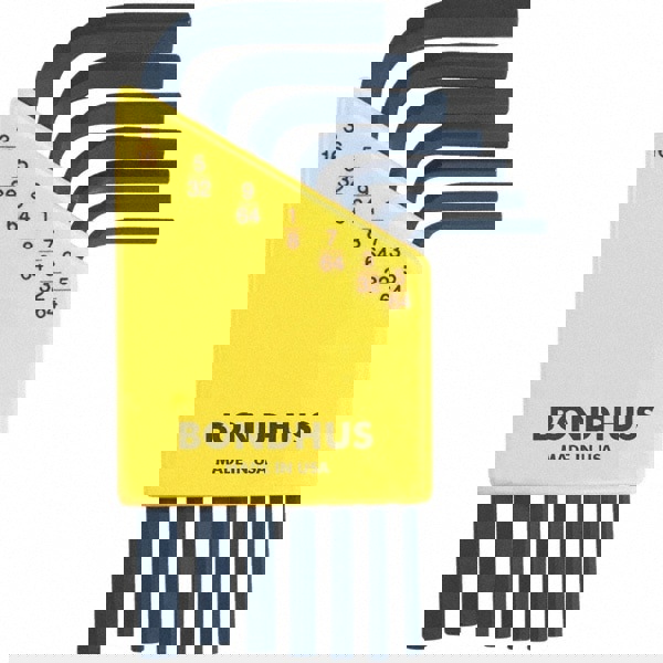 Hex Key Sets; Ball End: No ; Tool Type: Hex ; Handle Type: L-Handle ; Measurement Type: SAE ; Hex Size: 1/8 in; 3/16 in; 3/32 7/64 in; 5/32 in; 5/64 in; 9/64 in ; Hex Size Range (Inch): 5/64 - 3/16