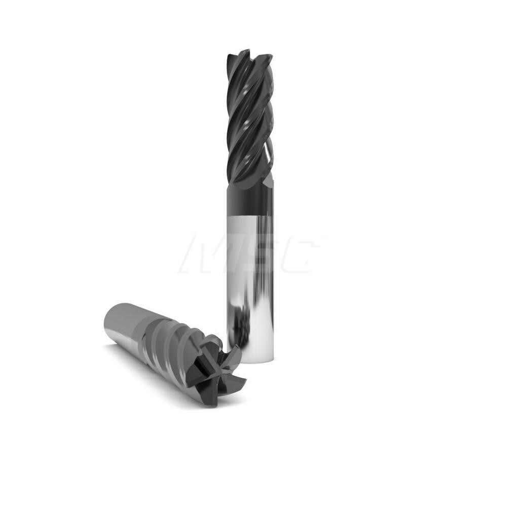 Square End Mill: 3/8'' Dia, 7/16'' LOC, 3/8'' Shank Dia, 2'' OAL, 5 Flutes, Solid Carbide