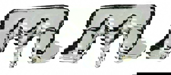 Exposed, Two Handle, Chrome Coated, Brass, Bath Faucet