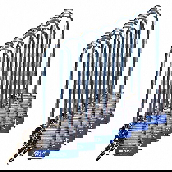 Lockout Padlock: Keyed Alike, Key Retaining, Steel, 3