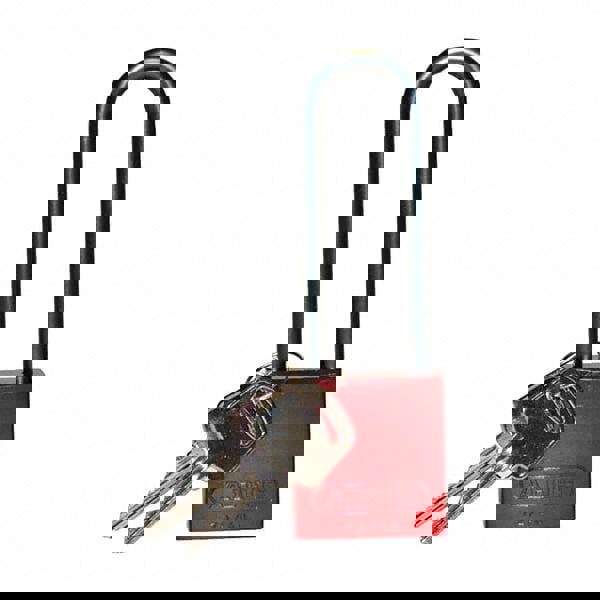 Lockout Padlock: Keyed Different, Key Retaining, Aluminum, 3