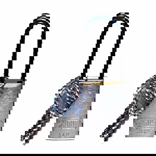 Lockout Padlock: Keyed Different, Aluminum, Aluminum Shackle, Silver