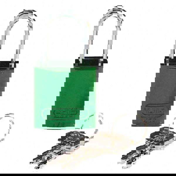 Lockout Padlock: Keyed Different, Key Retaining, Nylon, Nylon Shackle, Yellow