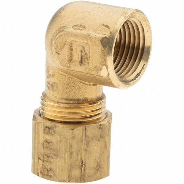 Compression Tube Female Elbow: 3/8-18