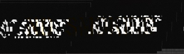 2 Inch Characters, No Smoking, Plastic Stencil