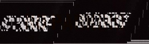 2 Inch Characters, No Parking, Plastic Stencil