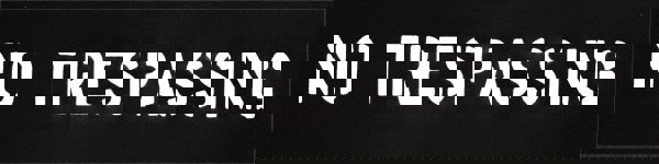 2 Inch Characters, No Tresspassing, Plastic Stencil