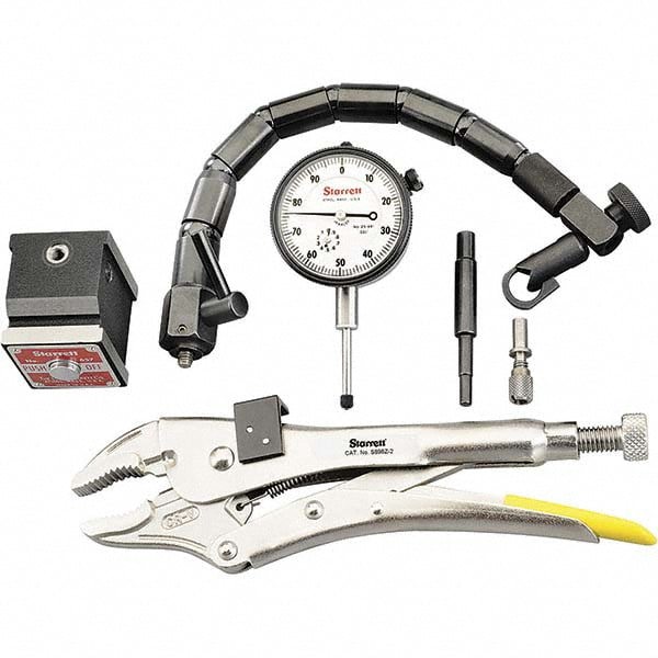 Test Indicator Kit: 4 Pc, 0-100 Dial Reading