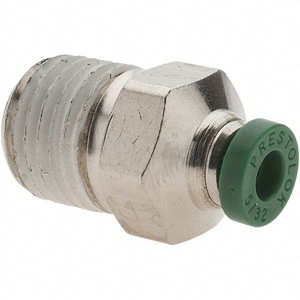 Push-To-Connect Tube to Male & Tube to Male NPT Tube Fitting: Male Connector, 1/4
