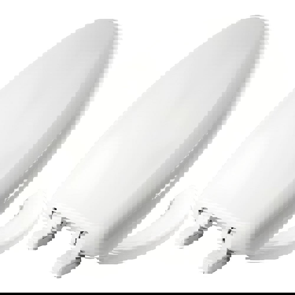 Toilet Seats; Type: Standard; Open ; Style: Elongated ; Material: Plastic ; Color: White ; Outside Width: 14.313in (Inch); Inside Width: 8.1250in (Inch)