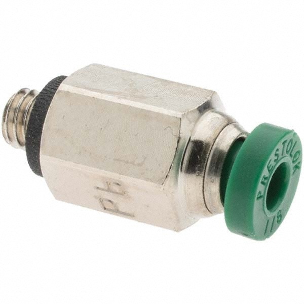 Push-To-Connect Tube to Male & Tube to Male UNF Tube Fitting: #10-32 Thread, 1/8