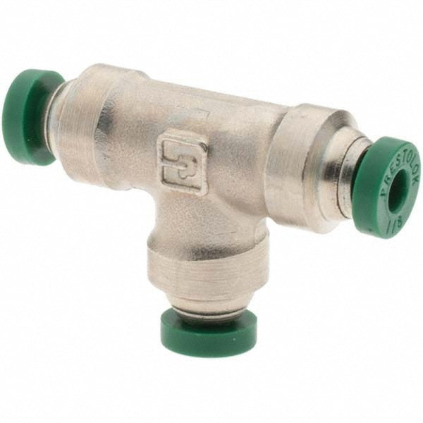 Push-To-Connect Tube to Tube Tube Fitting: Union Tee, 1/8