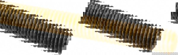 Threaded Rod: 3/8-16, 6' Long, Brass