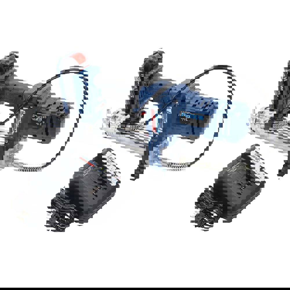 Battery Powered Grease Gun: 8,000 psi Max,