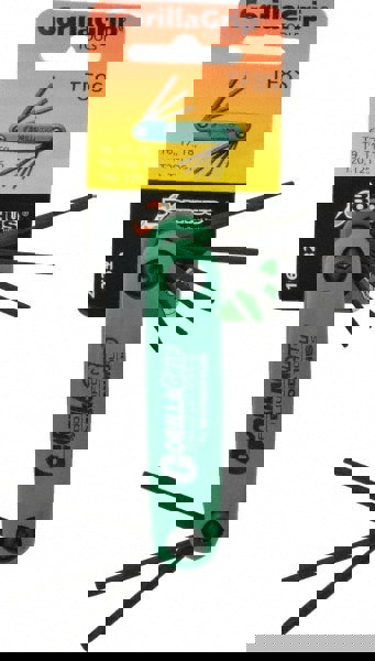 Torx Key Set: 8 Pc, Fold-Up Handle, T6 to T25