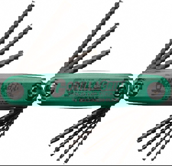 Torx Key Set: 7 Pc, Fold-Up Handle, T7 to T25