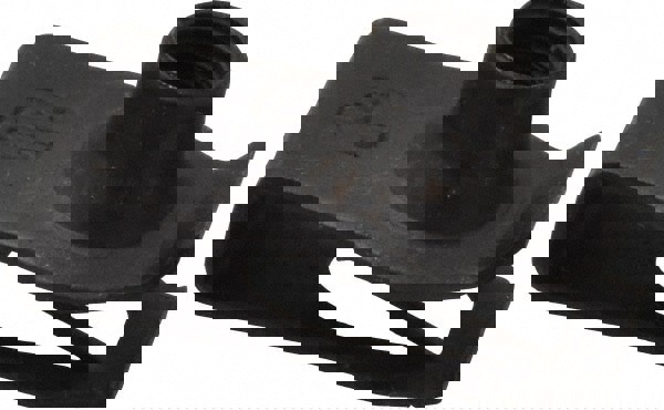 M6x1.00 Screw, 0.8 to 4mm Thick, Spring Steel Extruded Tapped Hole U Nut