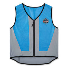 Cooling Vests; Cooling Technology: Evaporative Cooling Vest ; Breakaway: No ; Expandable: No ; Size: Large ; Color: Blue ; Maximum Cooling Time (Hours): 4
