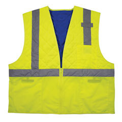 Cooling Vests; Cooling Technology: Evaporative Cooling Vest ; Breakaway: No ; Expandable: No ; Size: X-Large ; Color: Lime ; Maximum Cooling Time (Hours): 4