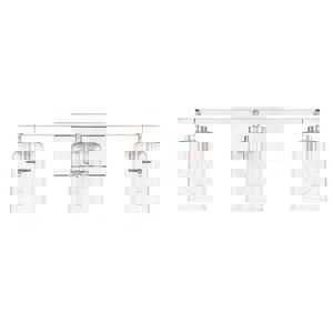 100W 3-Light Medium E-26 Incandescent Vanity Fixture in Polished Chrome