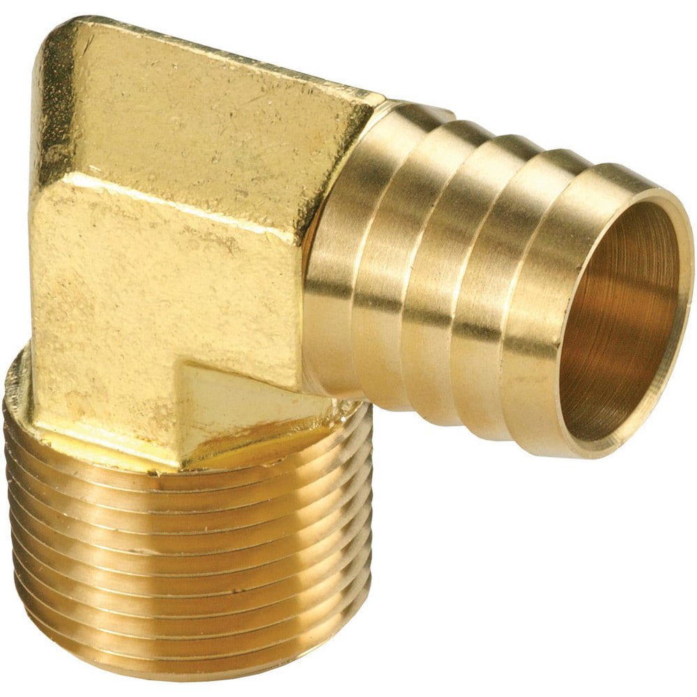Barbed Hose Fittings; Fitting Type: Hose Barb Insert ; Material: Brass ; Thread Standard: NPTF ; Thread Size: 1/2 ; End Connection: Hose Barb x Male NPT ; Hose Inside Diameter (Inch): 3/4