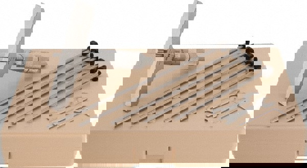 Mechanical Depth Micrometer: 6'' Range, 6 Rod, Satin Chrome Finish