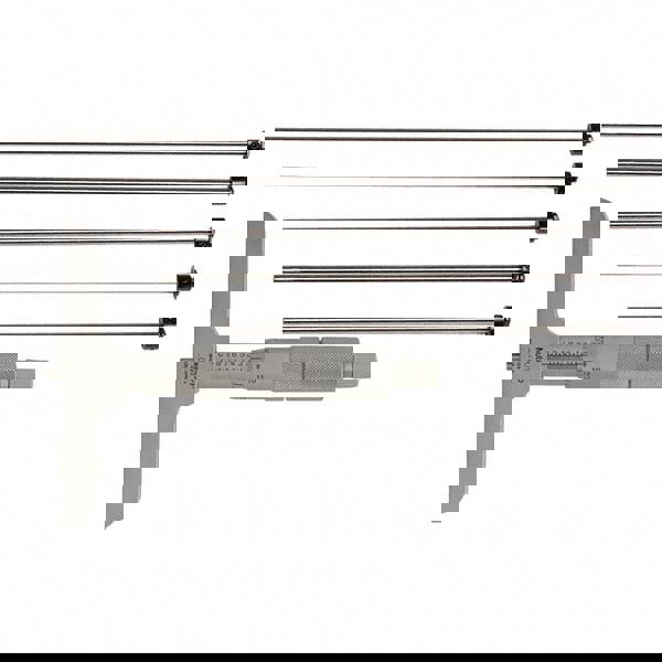 Mechanical Depth Micrometer: 6'' Range, 6 Rods