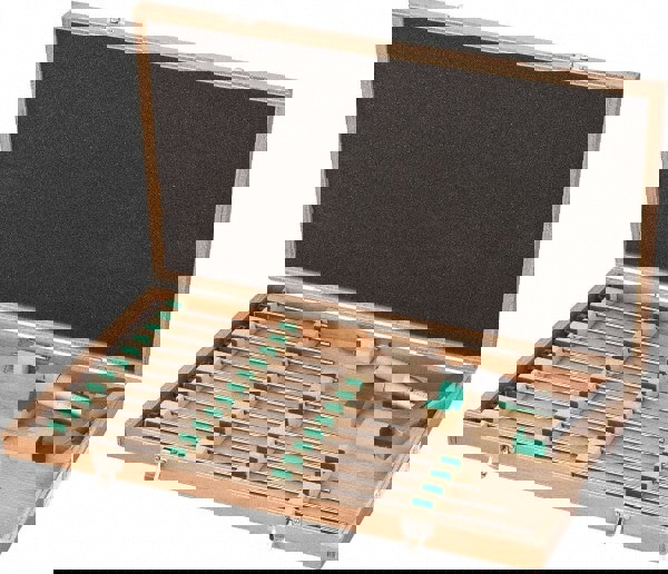 Mechanical Depth Micrometer: 12'' Range, 12 Rods, Satin Chrome Finish