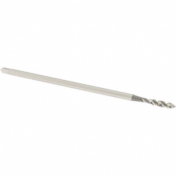 Extension Tap: 6-32, 2 Flutes, H3, Bright/Uncoated, High Speed Steel, Spiral Flute
